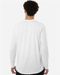 Adidas AT104 Men's Pregame Long Sleeve T-Shirt - White/ Team Grey Four - model back