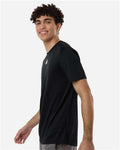 Adidas AT101 Men's Pregame T-Shirt - Black/ White - model side