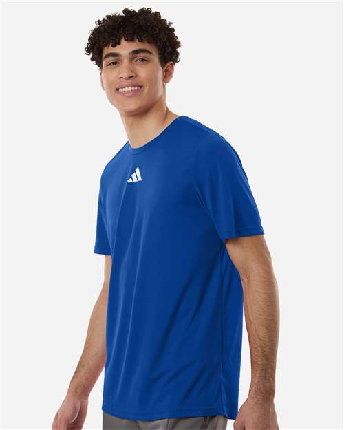 Adidas AT101 Men's Pregame T-Shirt - Team Royal Blue/ White - model side