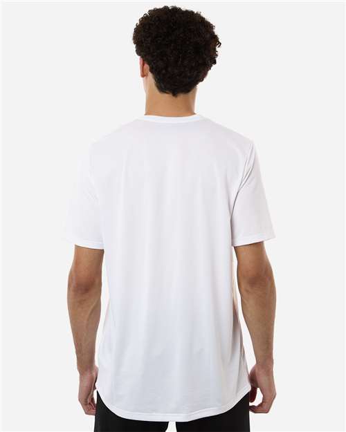 Adidas AT101 Men's Pregame T-Shirt - White/ Black - model back