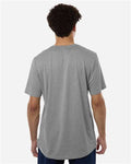 Adidas AT101 Men's Pregame T-Shirt - Medium Grey Heather/ Black - model back