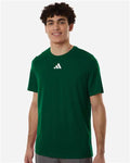 Adidas AT101 Men's Pregame T-Shirt - Dark Green/ White - model front