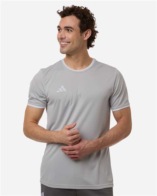 Adidas AT115 Men's Entrada 26 Jersey - Team Light Grey/ White - model front