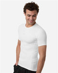Adidas AT130 Men's Techfit Compression T-Shirt - White - model side