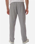 Adidas AT215 Men's Fleece Sweatpants - Medium Grey Heather/ White - model back