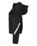 Adidas AT221 Women's Z.N.E Full-Zip Hooded Sweatshirt - Black/ White - side