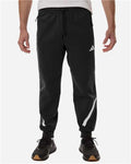 Adidas AT222 Men's Z.N.E Joggers - Black/ White - model front
