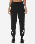 Adidas AT223 Women's Z.N.E Joggers - Black/ White - model front