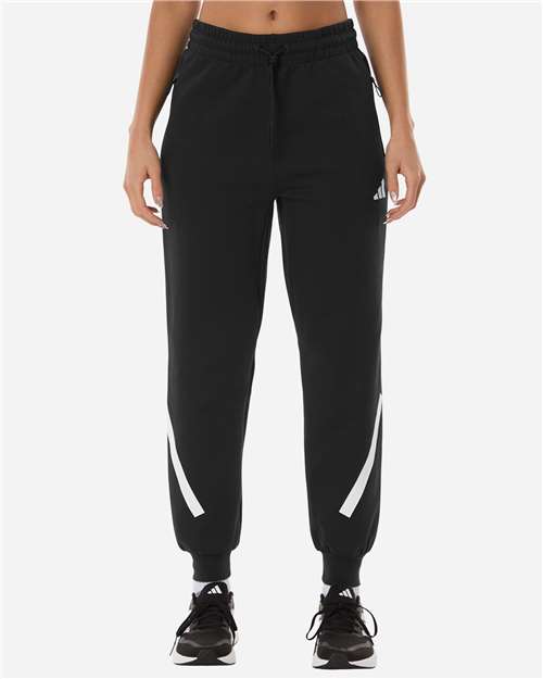 Adidas AT223 Women's Z.N.E Joggers - Black/ White - model front