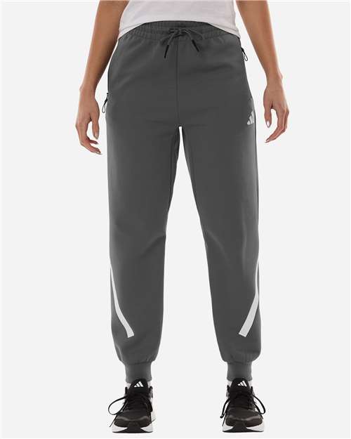Adidas AT223 Women's Z.N.E Joggers - Team Grey Four/ White - model front
