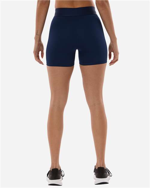Adidas AT310 Women's Techfit Compression Shorts - Team Navy Blue - model back