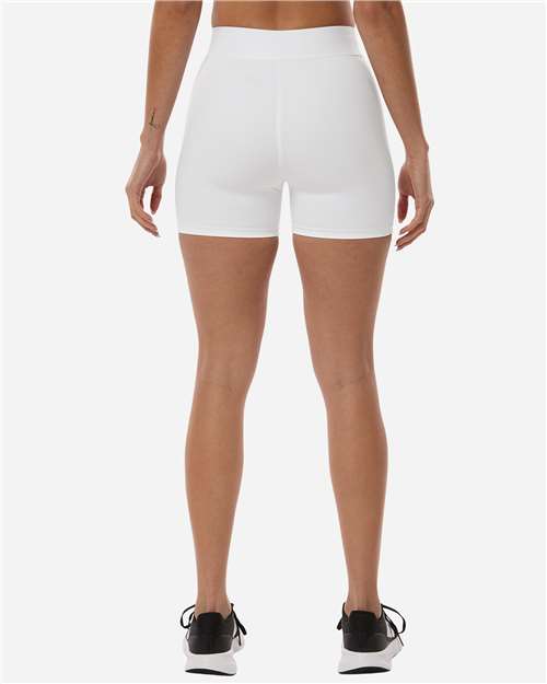 Adidas AT310 Women's Techfit Compression Shorts - White - model back