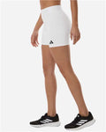 Adidas AT310 Women's Techfit Compression Shorts - White - model side