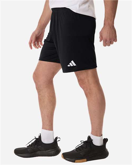Adidas AT315 Men's Entrada 26 Shorts - Black/ White - model side