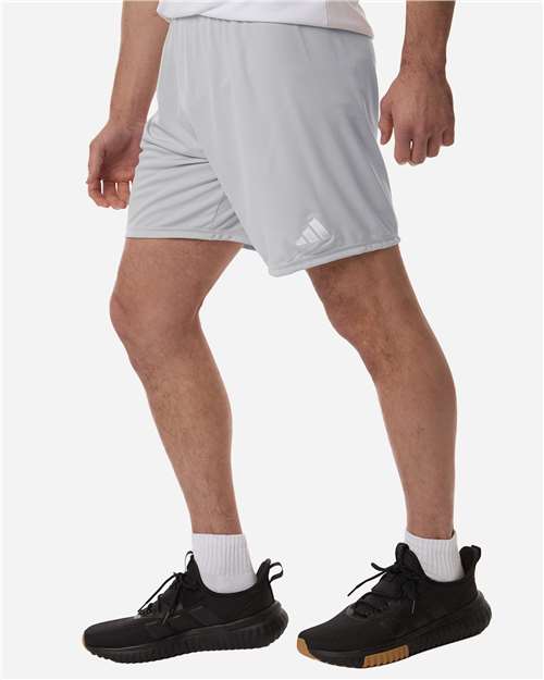 Adidas AT315 Men's Entrada 26 Shorts - Team Light Grey/ White - model side