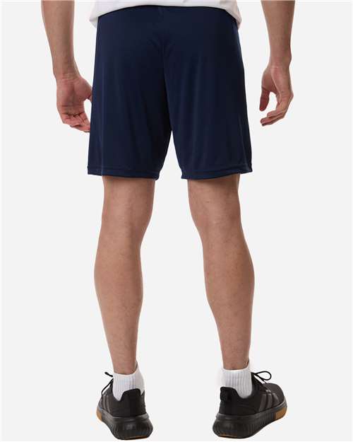 Adidas AT315 Men's Entrada 26 Shorts - Team Navy Blue/ White - model back