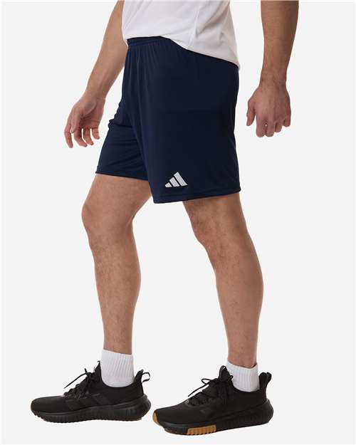Adidas AT315 Men's Entrada 26 Shorts - Team Navy Blue/ White - model side