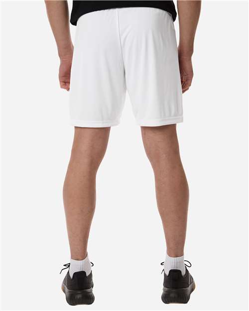 Adidas AT315 Men's Entrada 26 Shorts - White/ Black - model back