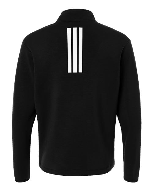 Adidas AT400 Men's 3-Stripes Quarter-Zip Pullover - Black/ White - back