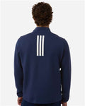Adidas AT400 Men's 3-Stripes Quarter-Zip Pullover - Team Navy Blue/ White - model back