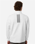Adidas AT400 Men's 3-Stripes Quarter-Zip Pullover - White/ Team Grey Four - model back