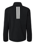 Adidas AT401 Women's 3-Stripes Quarter-Zip Pullover - Black/ White - back