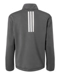 Adidas AT401 Women's 3-Stripes Quarter-Zip Pullover - Team Grey Four/ White - back