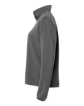 Adidas AT401 Women's 3-Stripes Quarter-Zip Pullover - Team Grey Four/ White - side