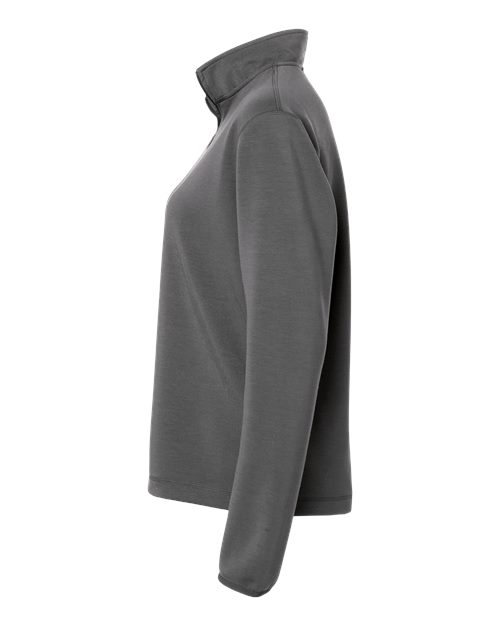 Adidas AT401 Women's 3-Stripes Quarter-Zip Pullover - Team Grey Four/ White - side