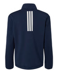 Adidas AT401 Women's 3-Stripes Quarter-Zip Pullover - Team Navy Blue/ White - back