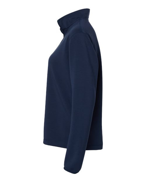 Adidas AT401 Women's 3-Stripes Quarter-Zip Pullover - Team Navy Blue/ White - side