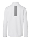 Adidas AT401 Women's 3-Stripes Quarter-Zip Pullover - White/ Team Grey Four - back