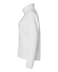 Adidas AT401 Women's 3-Stripes Quarter-Zip Pullover - White/ Team Grey Four - side