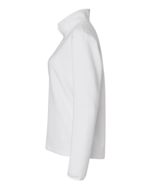 Adidas AT401 Women's 3-Stripes Quarter-Zip Pullover - White/ Team Grey Four - side