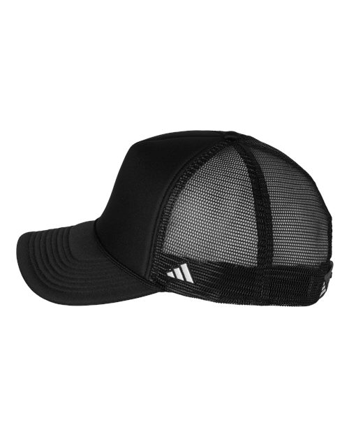 Adidas AH608 Fundamental Dispatch Trucker Cap - Black/ White - side