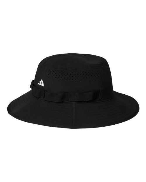 Adidas AH610 Fundamental Victory Bucket Hat - Black/ White - side