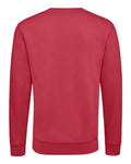J. America 8721 Unisex BTB Fleece Crewneck Sweatshirt - Cardinal - back