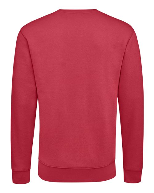 J. America 8721 Unisex BTB Fleece Crewneck Sweatshirt - Cardinal - back