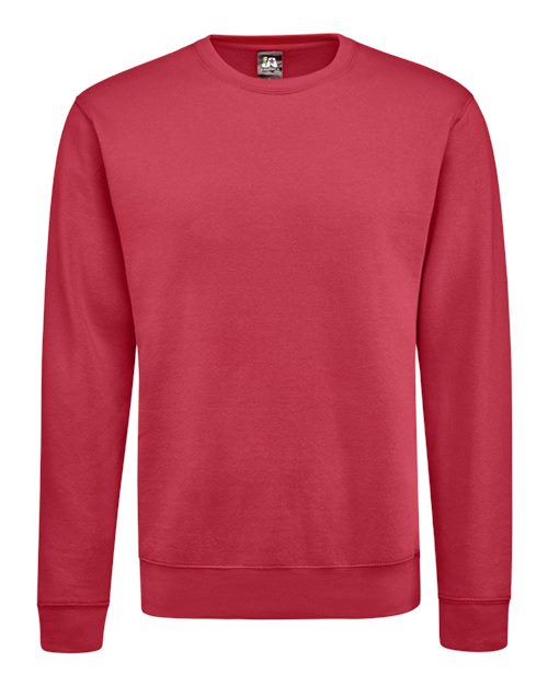 J. America 8721 Unisex BTB Fleece Crewneck Sweatshirt - Cardinal - front