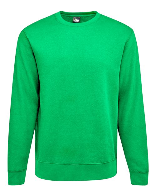 J. America 8721 Unisex BTB Fleece Crewneck Sweatshirt - Kelly - front