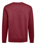 J. America 8721 Unisex BTB Fleece Crewneck Sweatshirt - Maroon - back