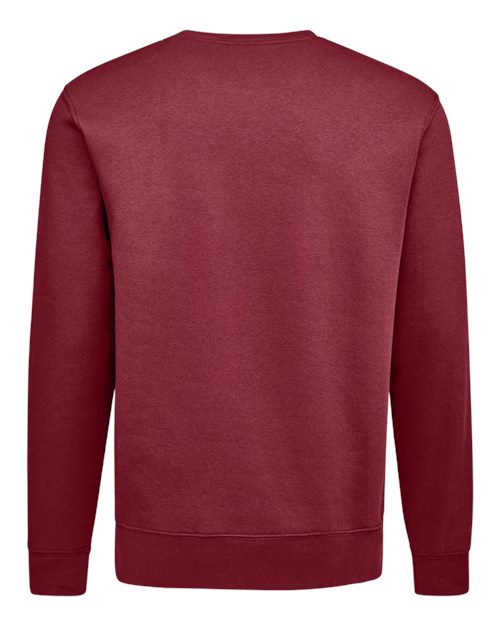 J. America 8721 Unisex BTB Fleece Crewneck Sweatshirt - Maroon - back