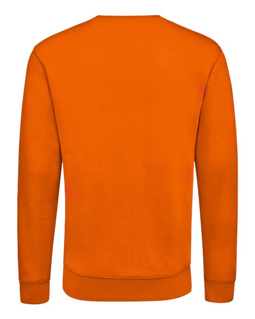 J. America 8721 Unisex BTB Fleece Crewneck Sweatshirt - Orange - back