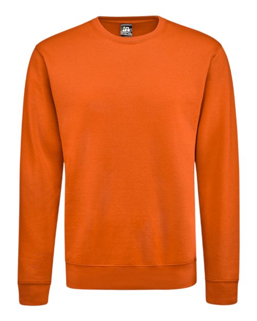 J. America 8721 Unisex BTB Fleece Crewneck Sweatshirt - Orange - front