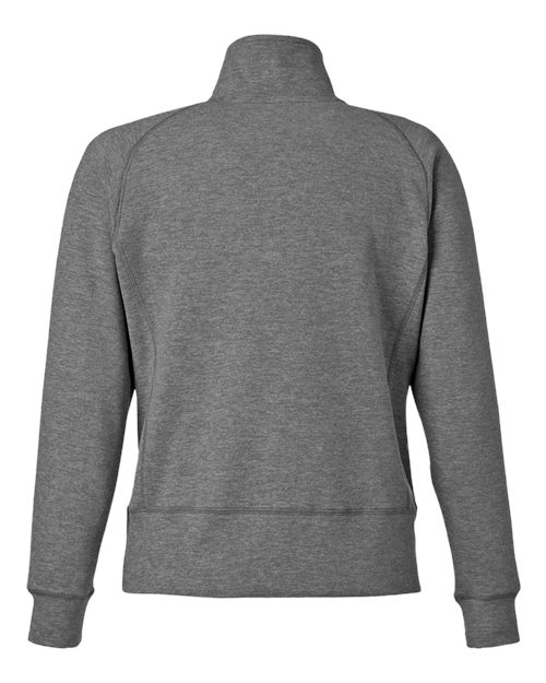 J. America 8743 Women's Electric Fleece Quarter-Zip Sweatshirt - Electric Onyx - back