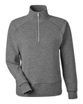 J. America 8743 Women's Electric Fleece Quarter-Zip Sweatshirt - Electric Onyx - front