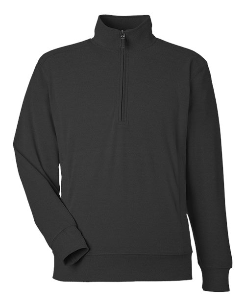 J. America 8760 Unisex Element Fleece Quarter-Zip Sweatshirt - Black - front