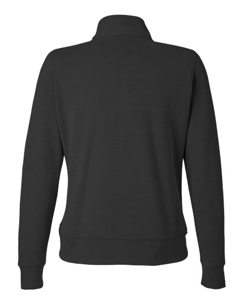 J. America 8762 Women's Element Fleece Quarter-Zip Sweatshirt - Black - back