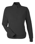 J. America 8762 Women's Element Fleece Quarter-Zip Sweatshirt - Black - front