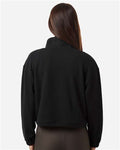 Swannies SWKL400L Women's Kenna Quarter-Zip Pullover - Black - model back